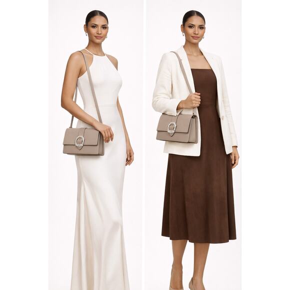 Jimmy choo leather Cheri crossbody bag grey - Picture 10 of 10